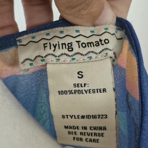 Flying Tomato Women's Floral Formal High-Low Wrap Summer Dress size Small. - Picture 12 of 14